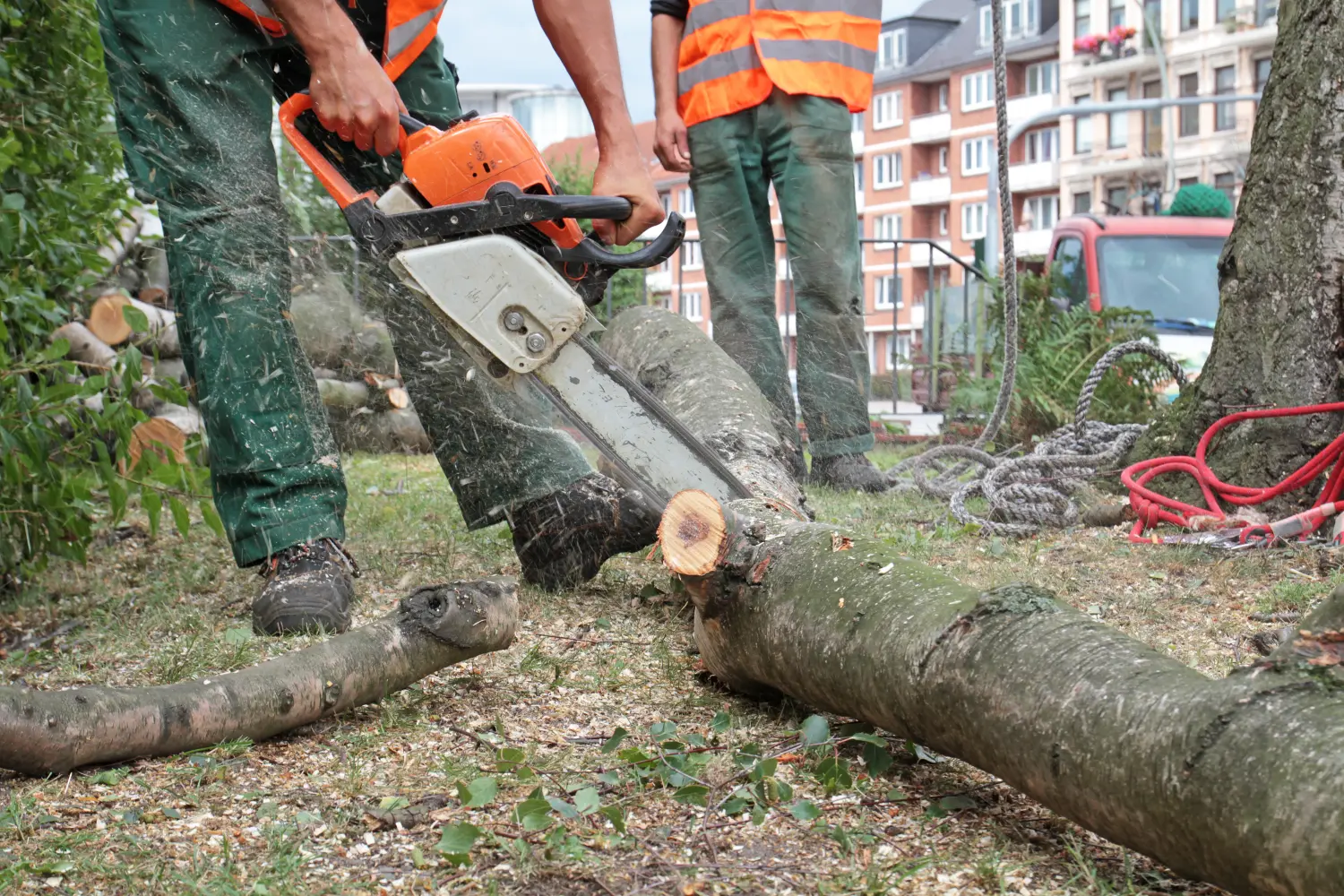 Kettensäge im Einsatz